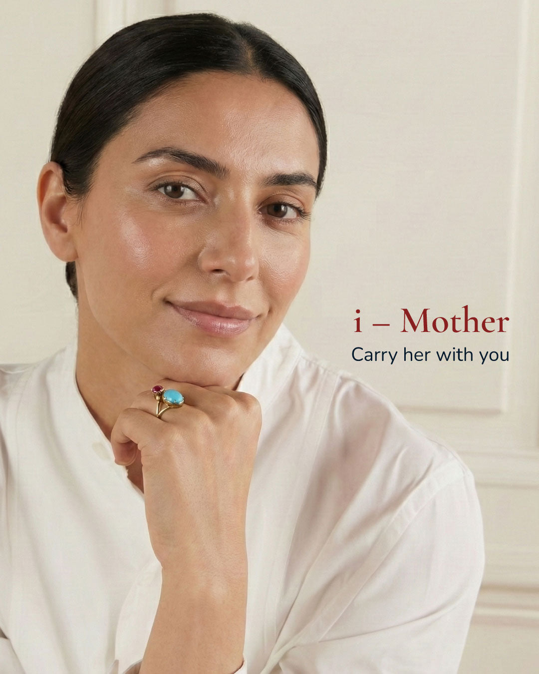 i - Mother - 21k Gold, Ruby and Turquoise Ring